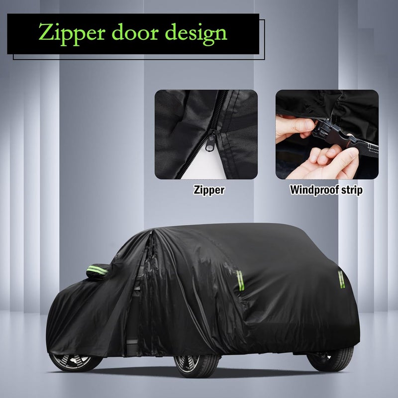 Migaven Car Cover Custom Fit for 2014-2025 Mini Cooper/Cooper S/Hardtop/Clubman/Countryman 4 Door, Waterproof All Weather Full Exterior Cover Rain Sun Protector with Door Zipper - Image 3